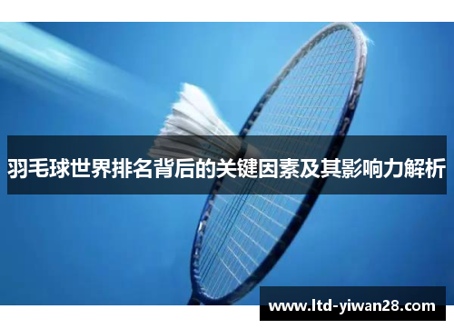 羽毛球世界排名背后的关键因素及其影响力解析