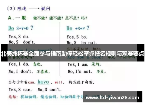北美洲杯赛全面参与指南助你轻松掌握报名规则与观赛要点